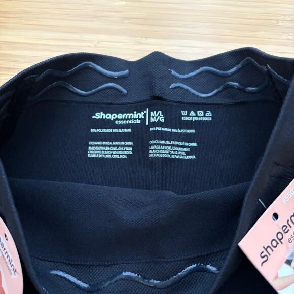 Shapermint Black Medium Large High Waisted Shaper Shorts 55021 Shapewear Light - Picture 7 of 9